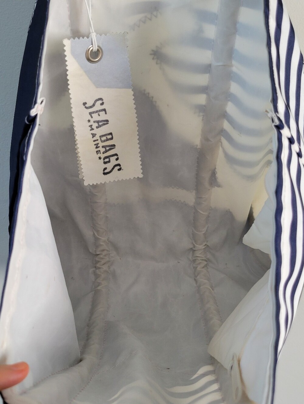 NWT Seabags Of Maine Anchor Stripe Tote Beach Resortwear Old Money Preppy - Picture 9 of 10